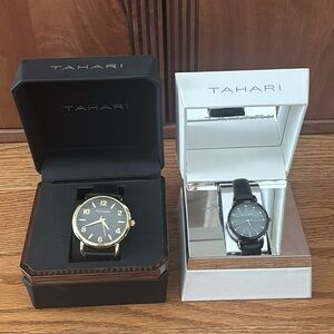 Tahari Men's Watch Set in Gold and Black